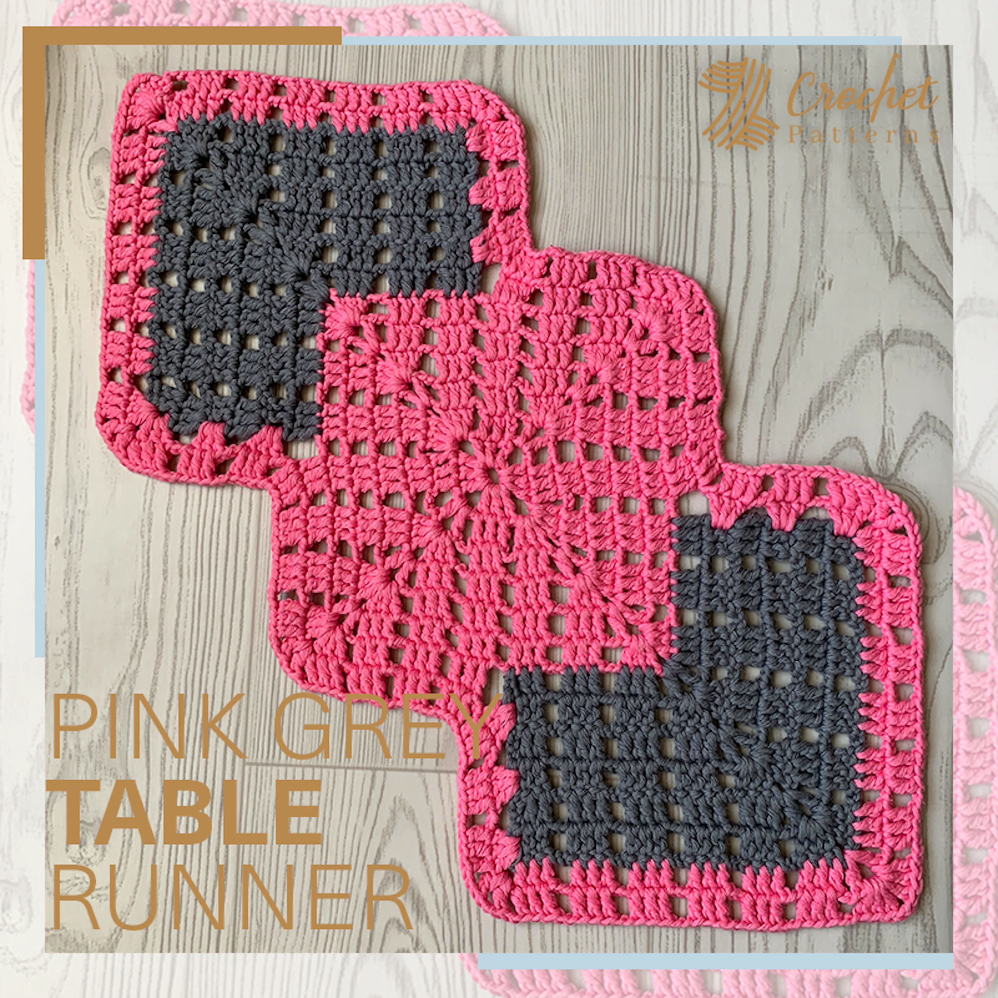 PINK TABLE RUNNER PATTERN CHART